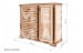 Комод из серии Грета ящики с дверкой (сосна,резьба береза)